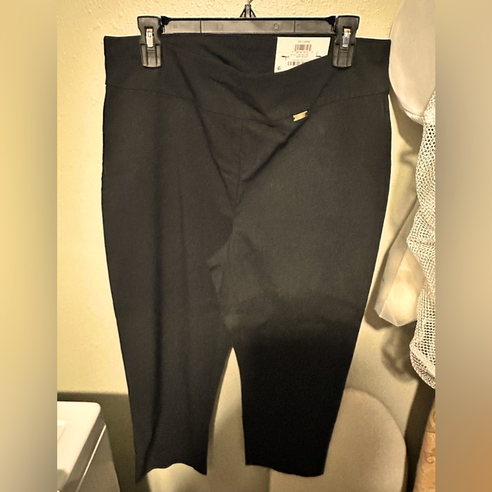 NWT INC black crop pants size 12